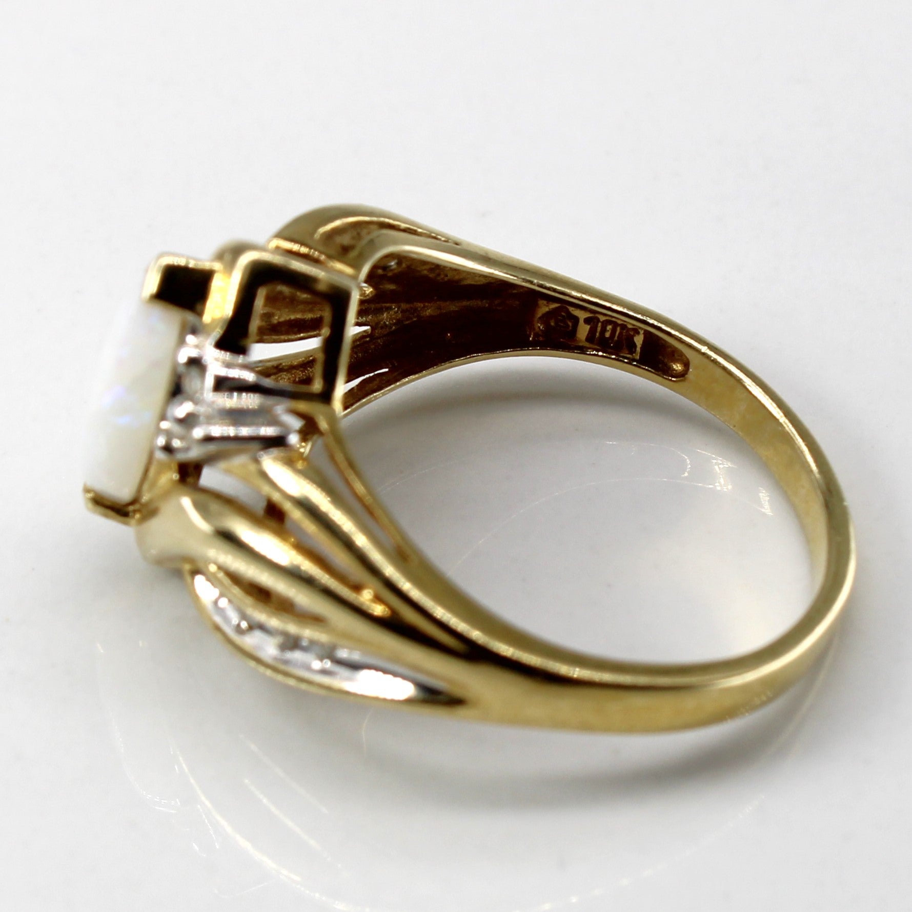 Bypass Opal & Diamond Ring | 0.55ct | 0.04ctw | SZ 7.25 |