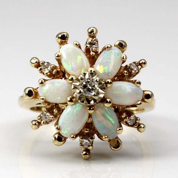 Opal & Diamond Cocktail Ring | 0.54ct | 0.08ctw | SZ 4.75 |