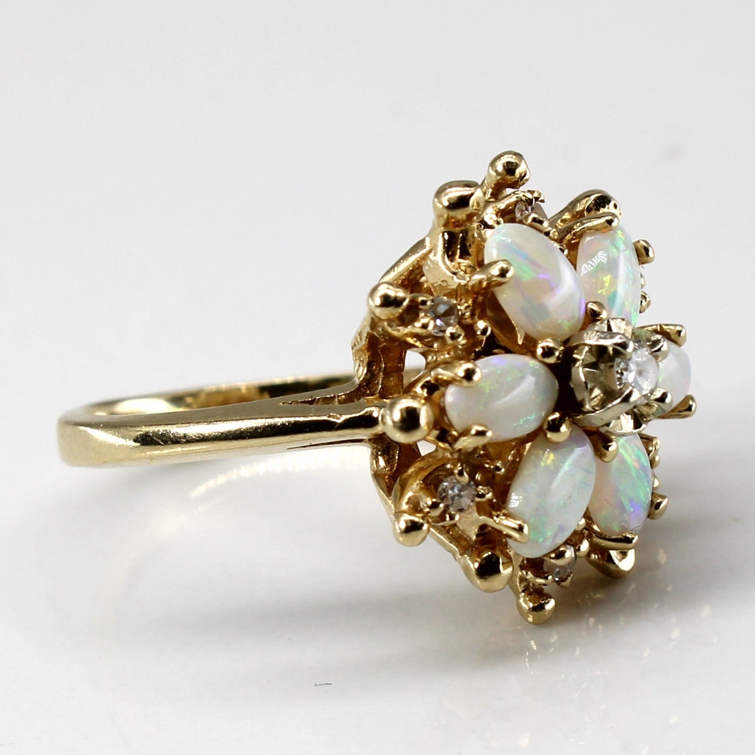 Opal & Diamond Cocktail Ring | 0.54ct | 0.08ctw | SZ 4.75 |