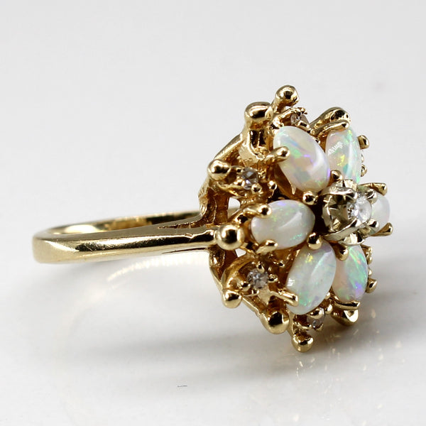 Opal & Diamond Cocktail Ring | 0.54ct | 0.08ctw | SZ 4.75 |