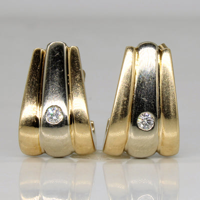 Two Tone Diamond Earrings | 0.14ctw |