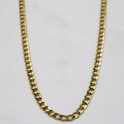 10k Yellow Gold Curb Link Chain | 20