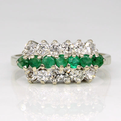 Diamond & Emerald Ring | 0.48ctw, 0.14ctw | SZ 7.75 |