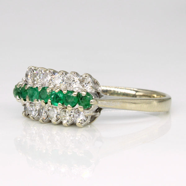 Diamond & Emerald Ring | 0.48ctw, 0.14ctw | SZ 7.75 |