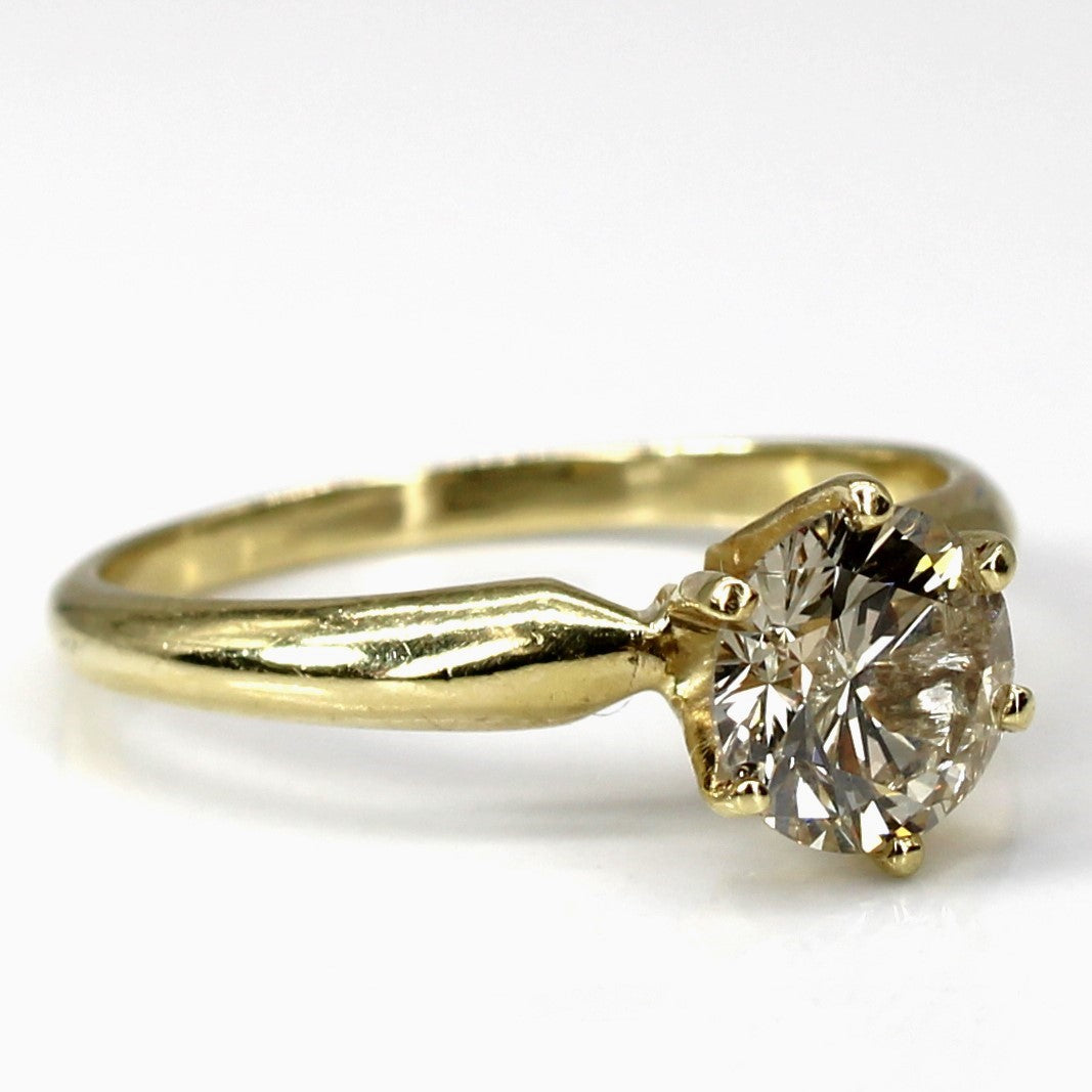 Six Prong Solitaire Diamond Ring | 1.25ct I2/3 O-P | SZ 7.5 |