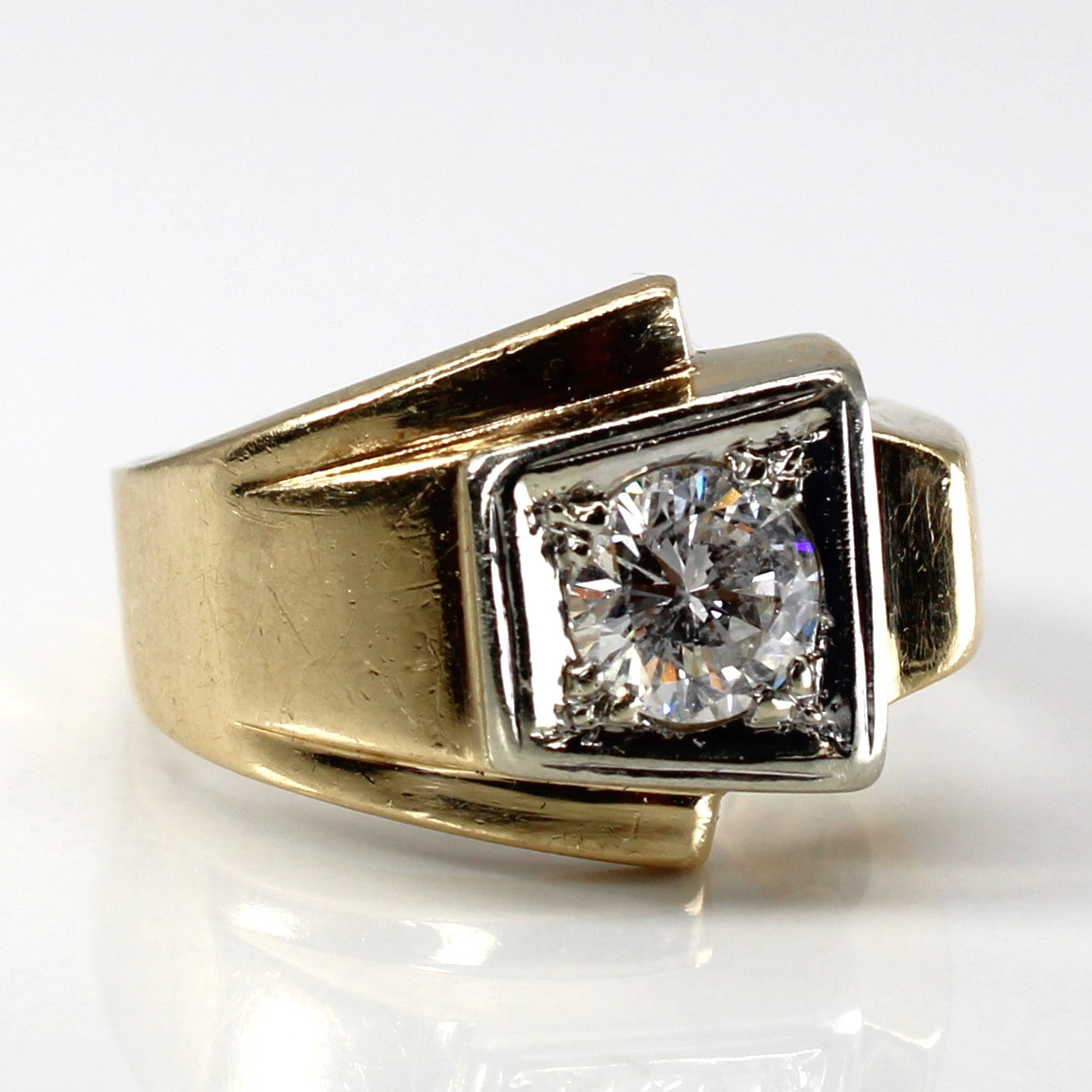 Flush Set Solitaire Diamond Ring | 0.88ct | SZ 8 |