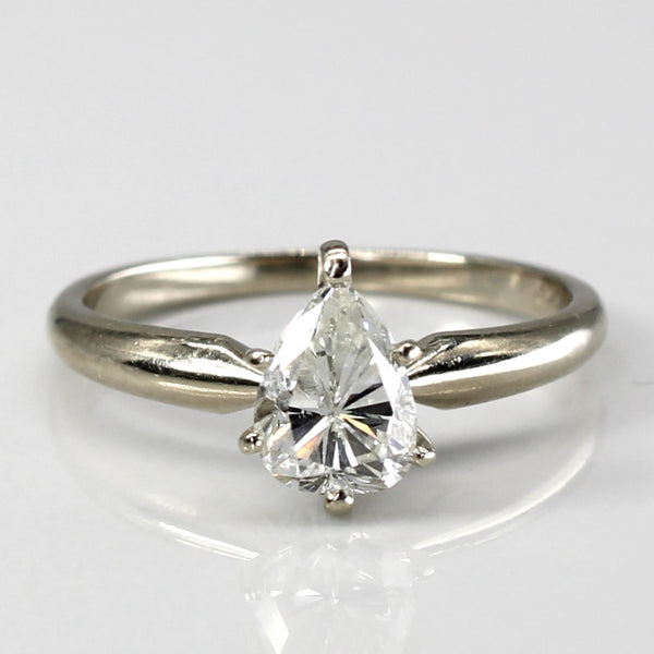 Solitaire Pear Diamond Engagement Ring | 0.70ct I1 J/K | SZ 5 |