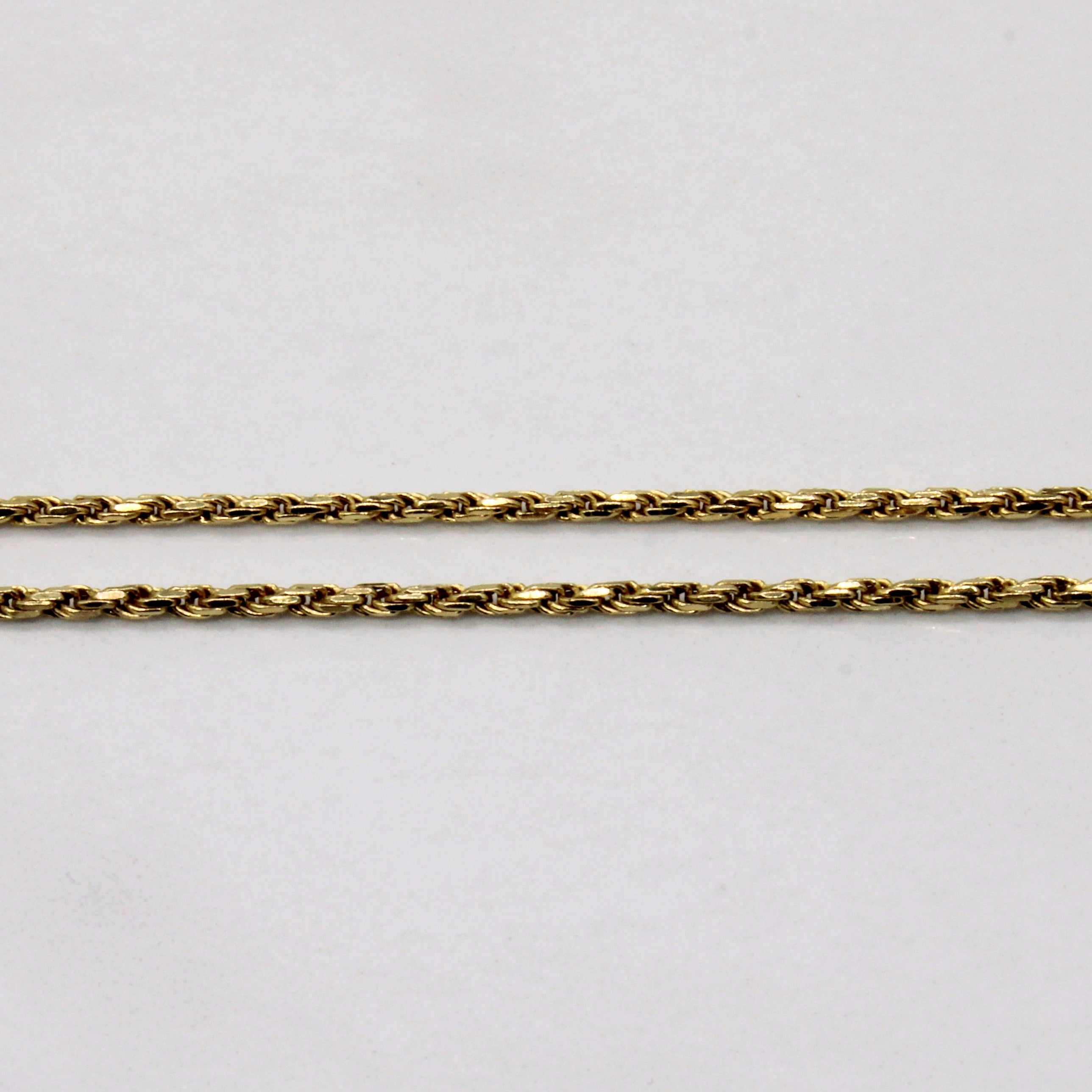 14k Yellow Gold Rope Link Chain | 18" |