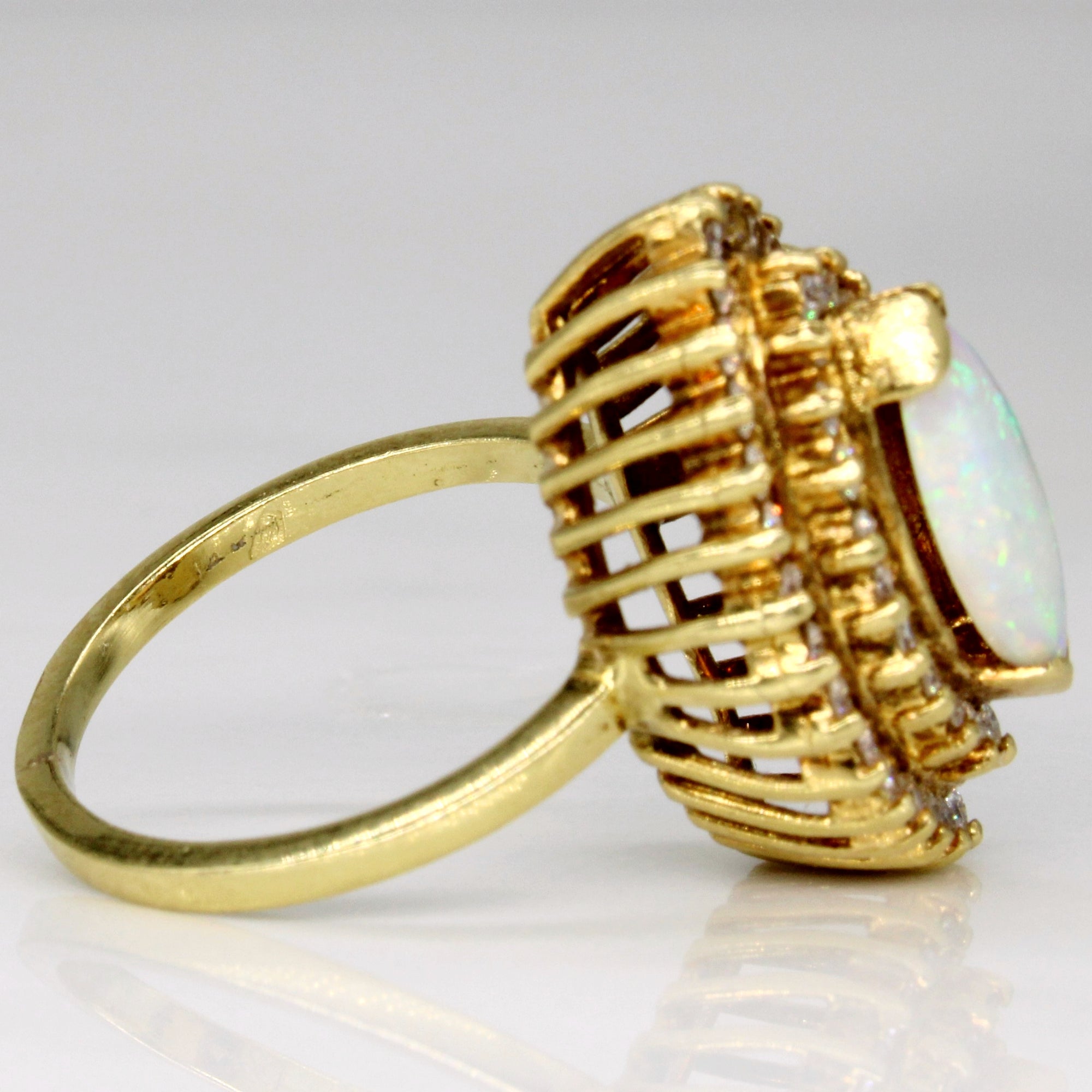 Opal & Diamond Cocktail Ring | 0.50ct, 0.46ctw | SZ 6.5 |