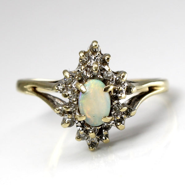 Opal & Diamond Cocktail Ring | 0.25ct | 0.12ctw | SZ 8.75 |