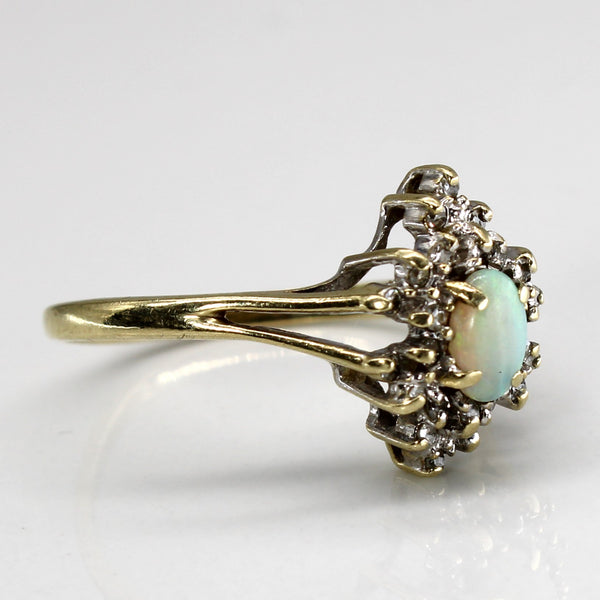 Opal & Diamond Cocktail Ring | 0.25ct | 0.12ctw | SZ 8.75 |