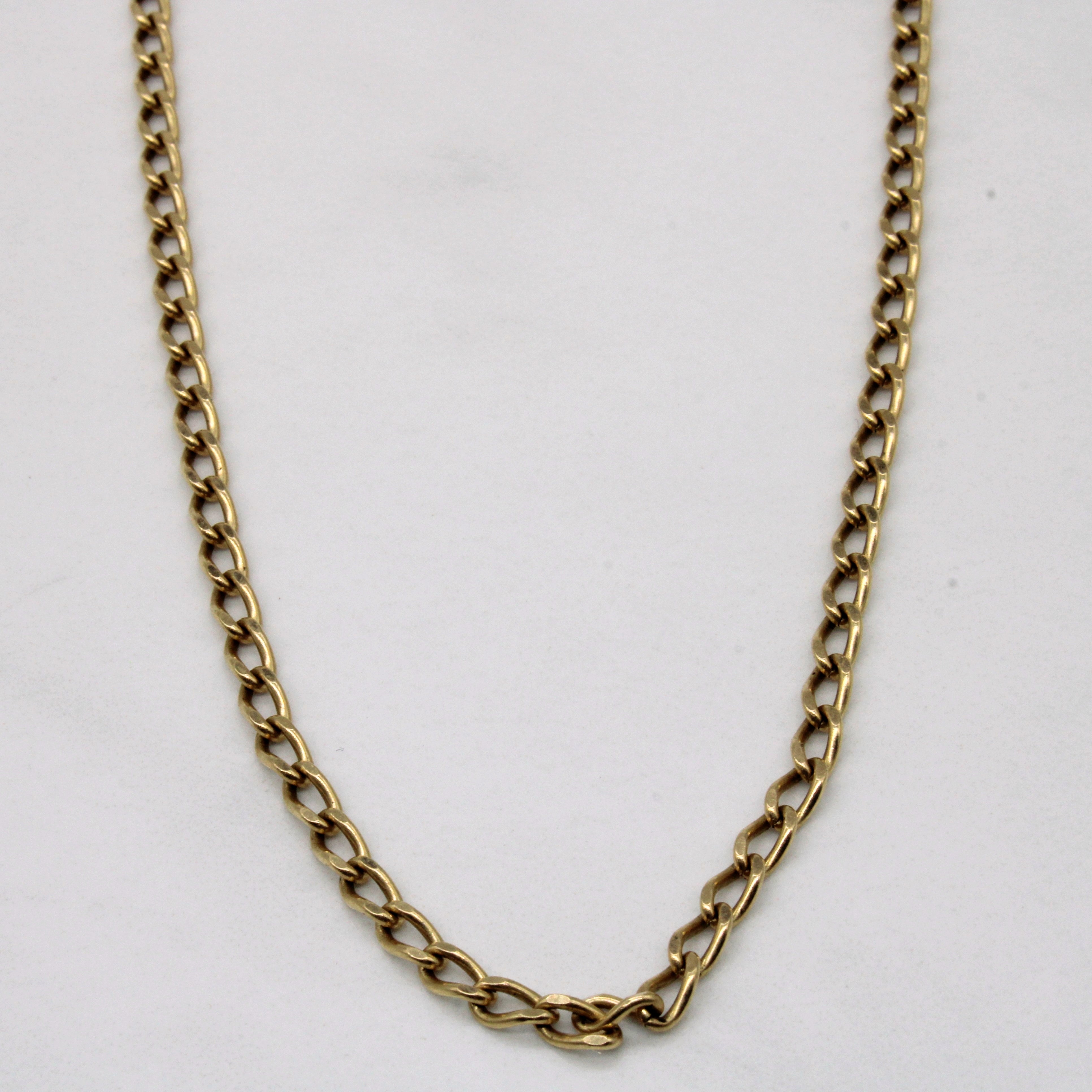 10k Yellow Gold Curb Link Chain | 18" |