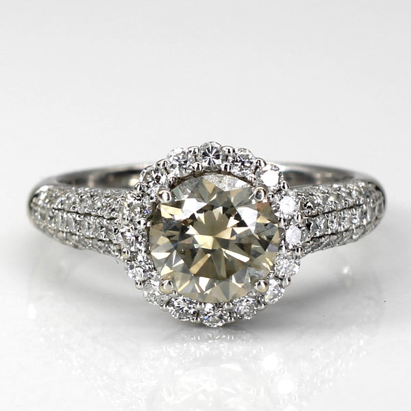 Halo Diamond Engagement Ring | 2.39ctw | SZ 8.75 |