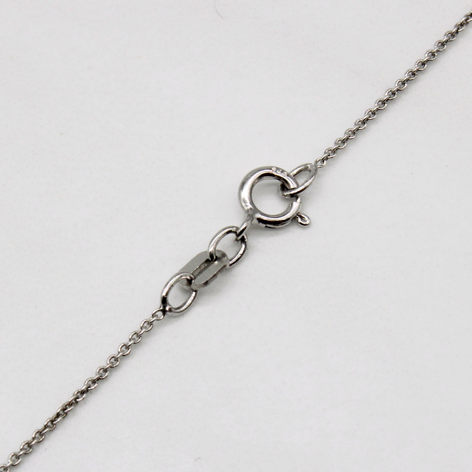 Diamond Bar Pendant Necklace | 0.07ct | 18
