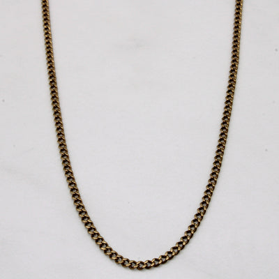 10k Yellow Gold Curb Chain | 28