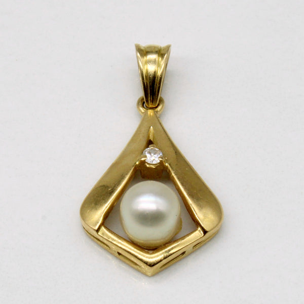 Pearl & Diamond Pendant | 0.03ct |