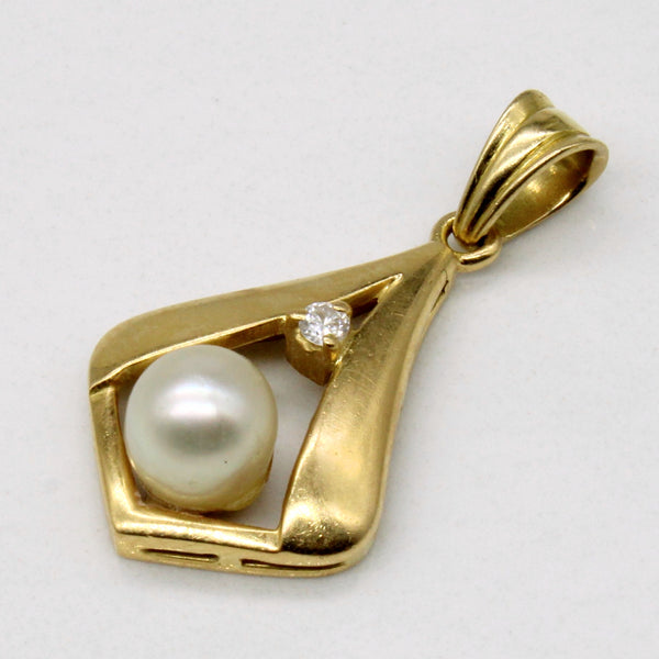 Pearl & Diamond Pendant | 0.03ct |