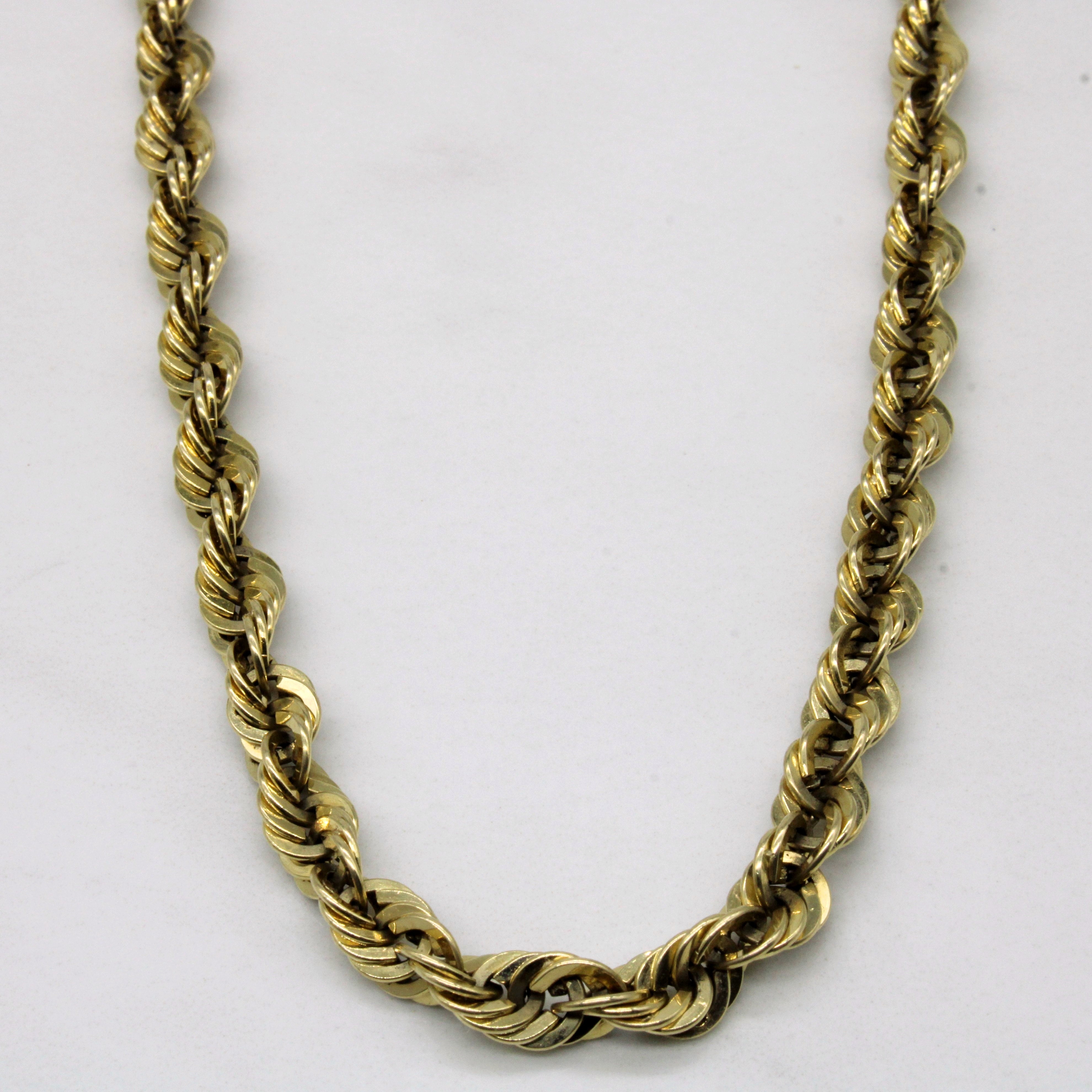 10k Yellow Gold Rope Chain | 27" |