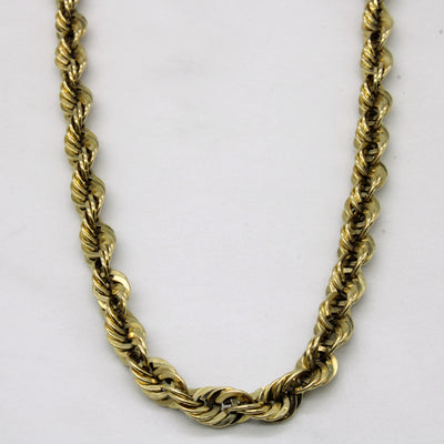10k Yellow Gold Rope Chain | 27