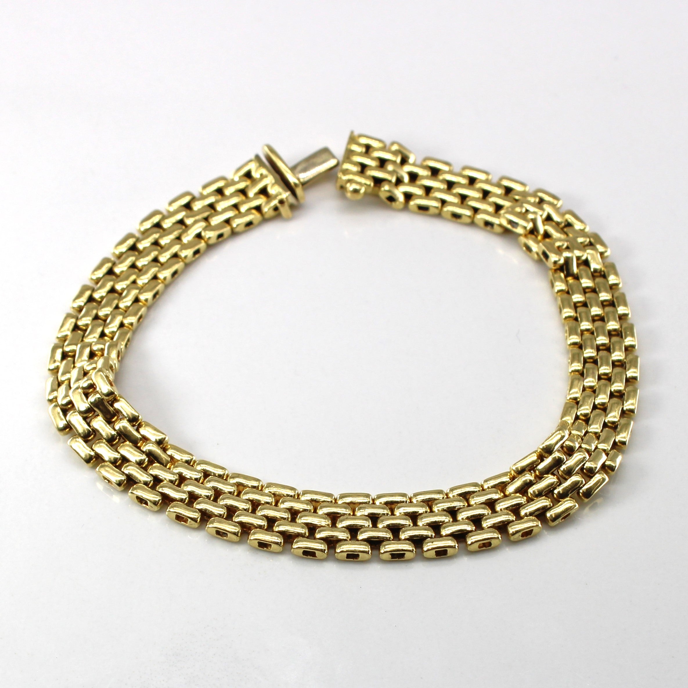 Bracelet chaîne en or jaune 18 carats italien | 7,5" | 