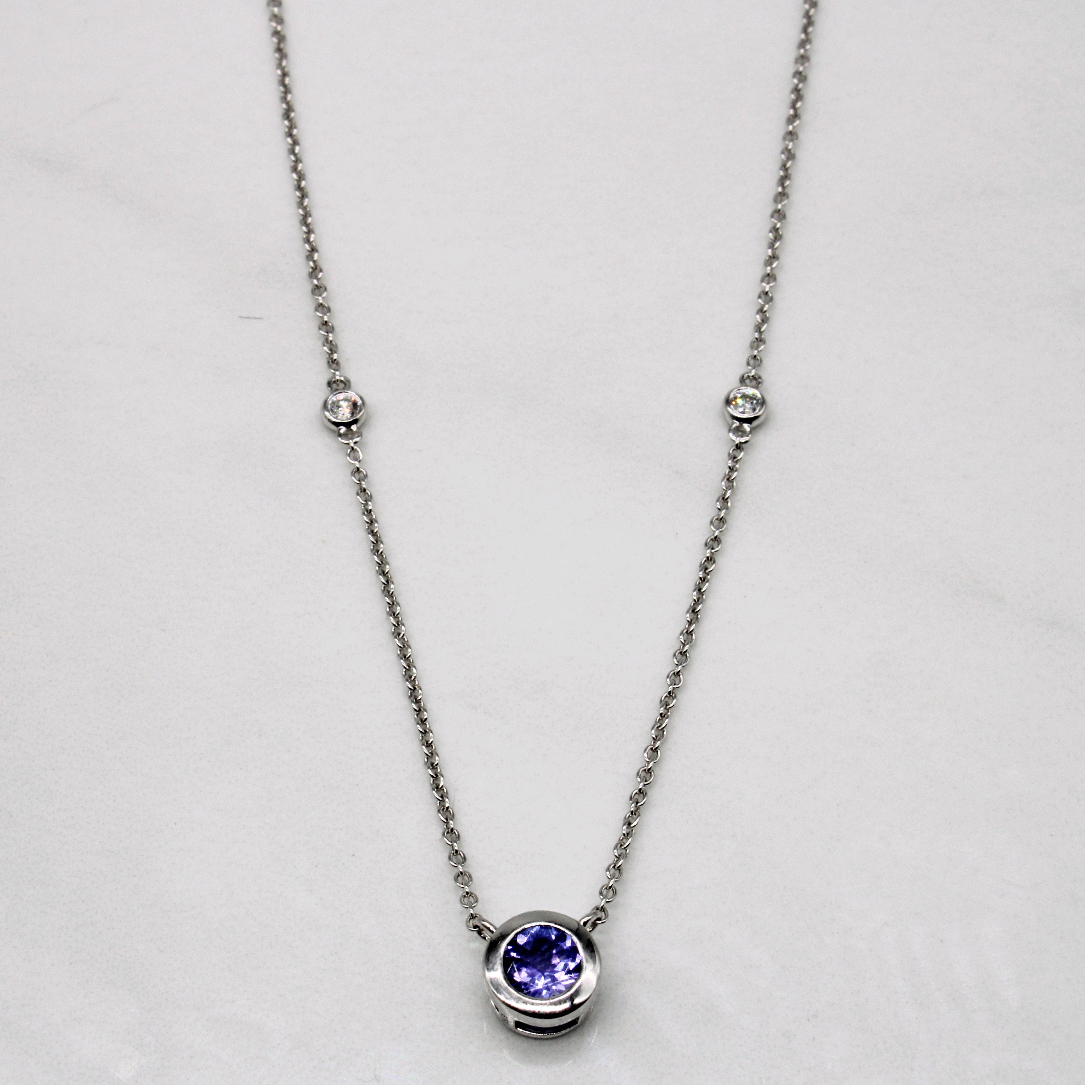 Collier « Effy » en tanzanite et diamants | 0,55 ct, 0,06 ct au total | 45,7 cm (18 po) |