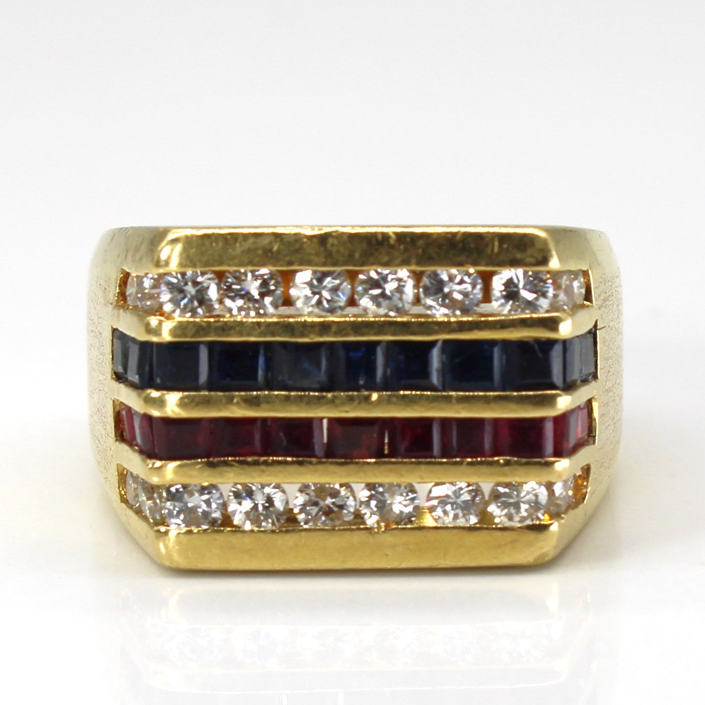 Channel Set Multi Gemstones Ring | 0.45ctw | 0.38ctw | 0.38ctw | SZ 7 |