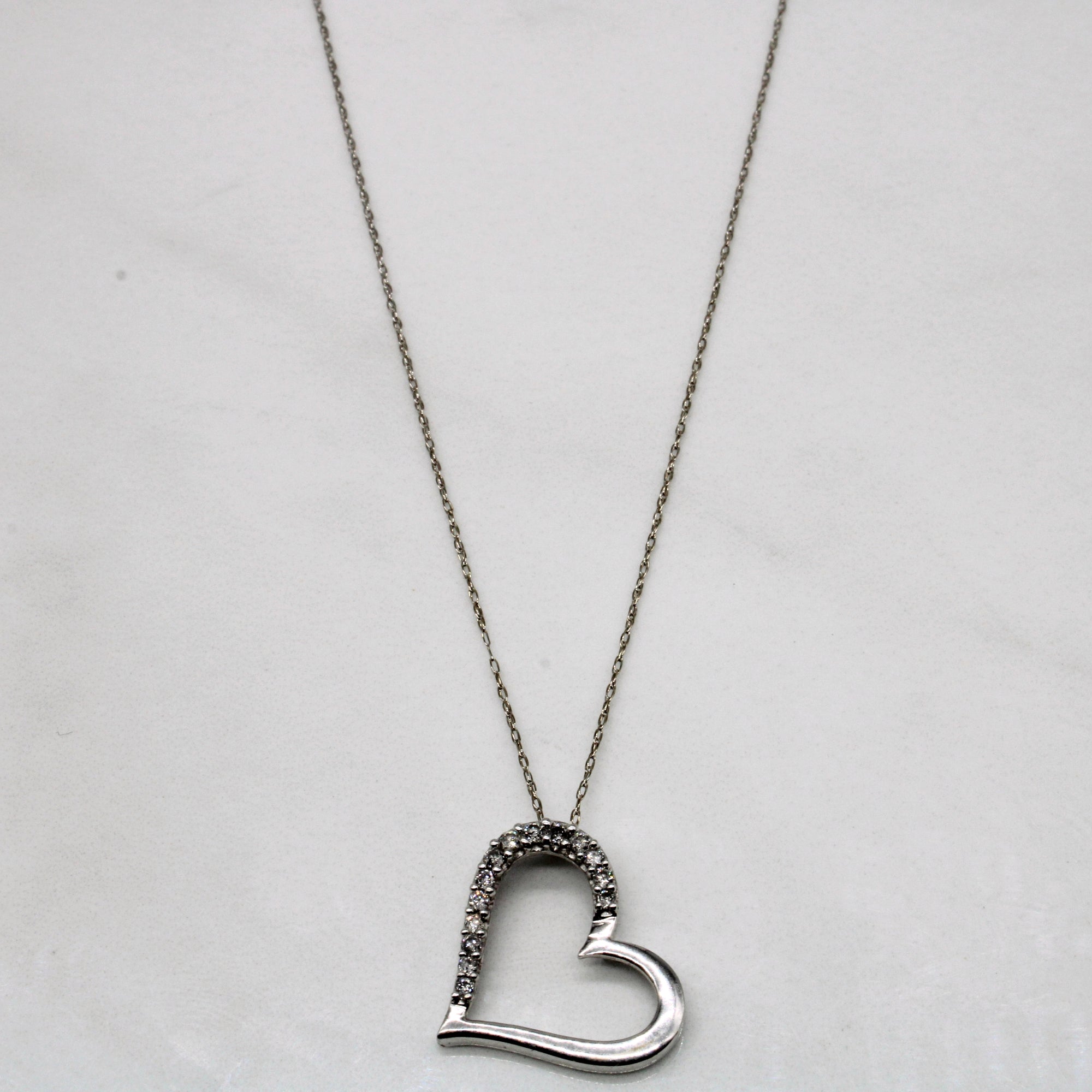 Diamond Heart Pendant & Necklace | 0.15ctw | 20