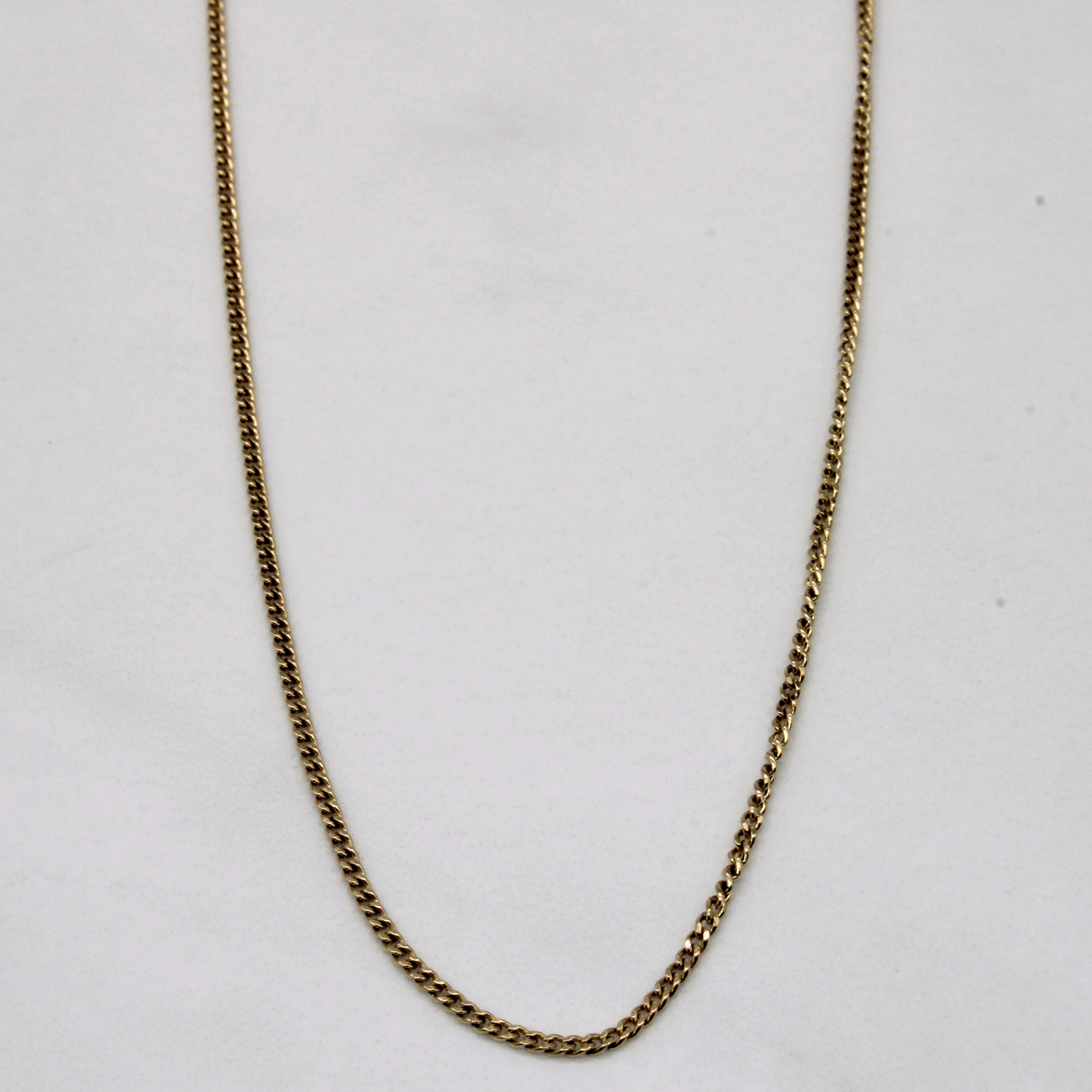 10k Yellow Gold Curb Chain | 18" |