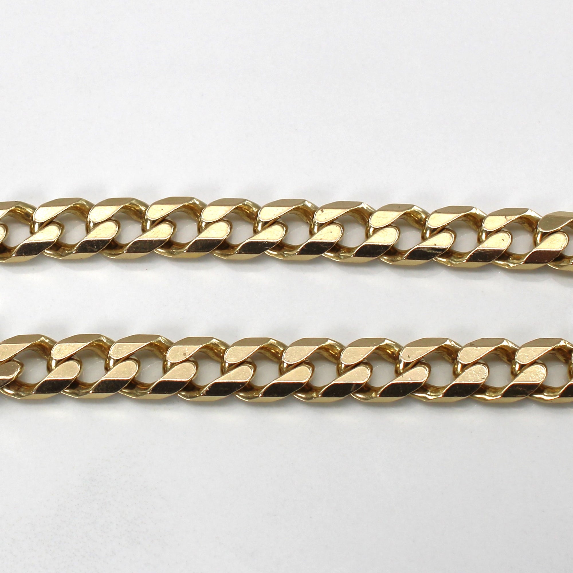 Yellow Gold Curb Link Chain Bracelet | 10