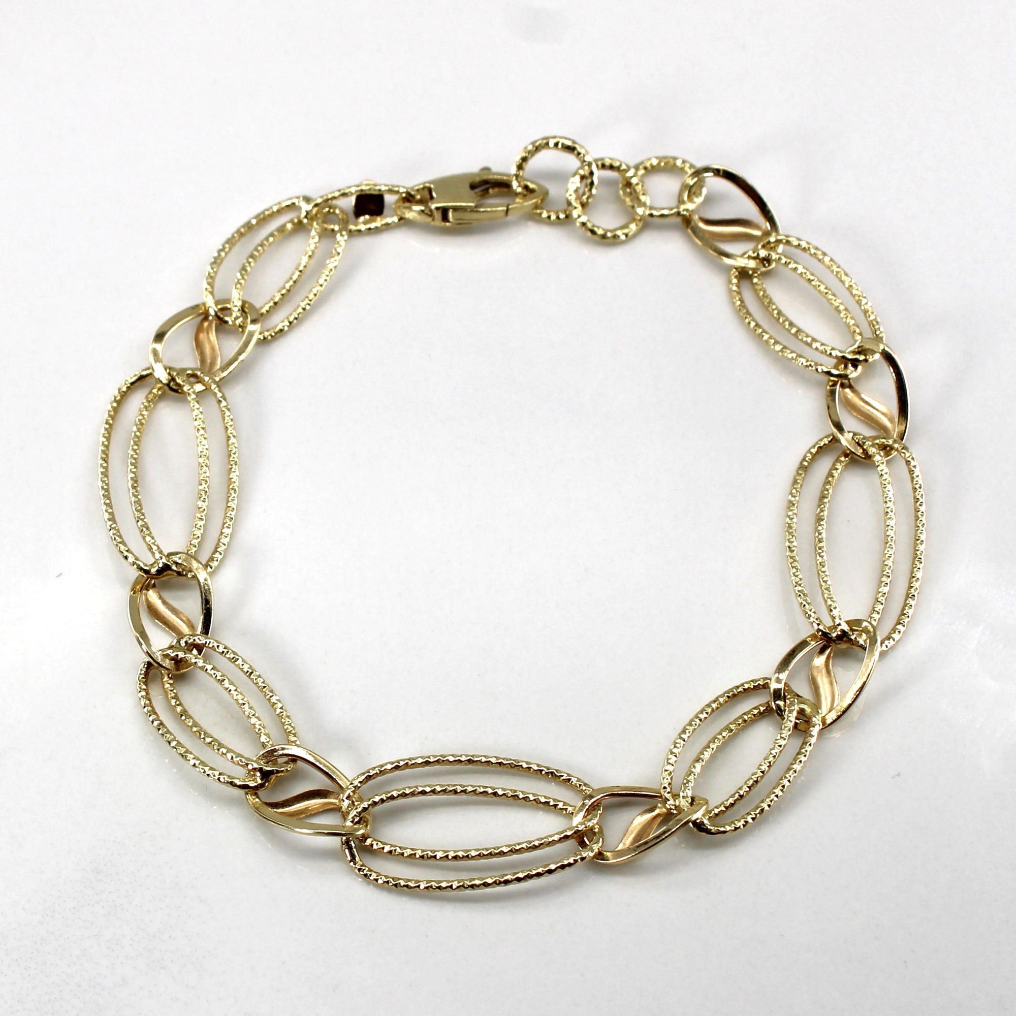 Double Rolo Link Chain Bracelet | 7.5
