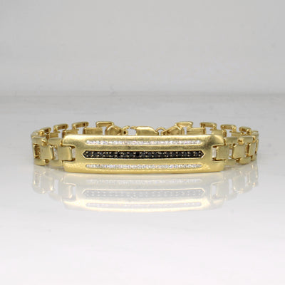 Channel Set Black & Natural Diamond Bracelet | 0.34ctw | 8.5