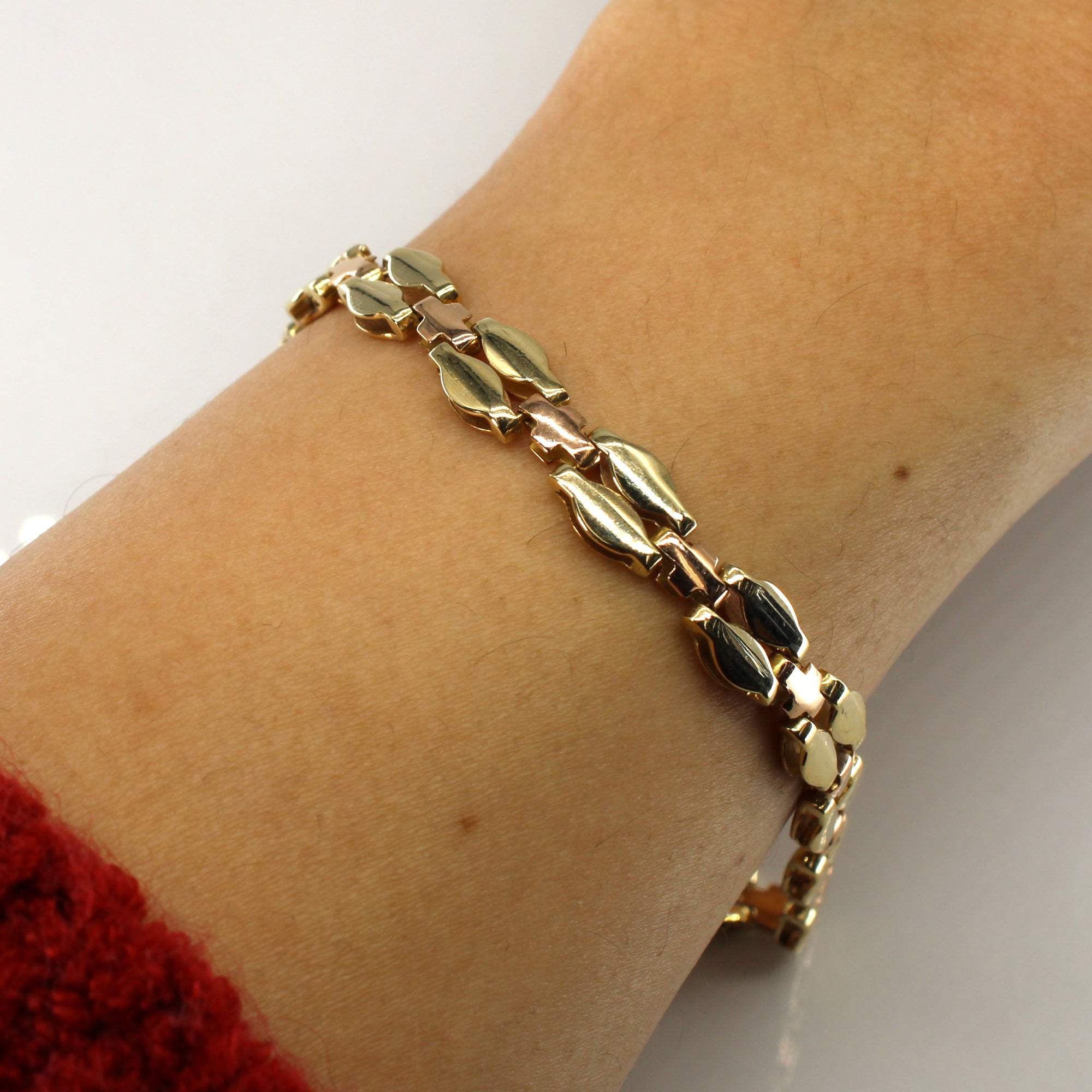 Two Tone Gold Chain Bracelet | 7.5