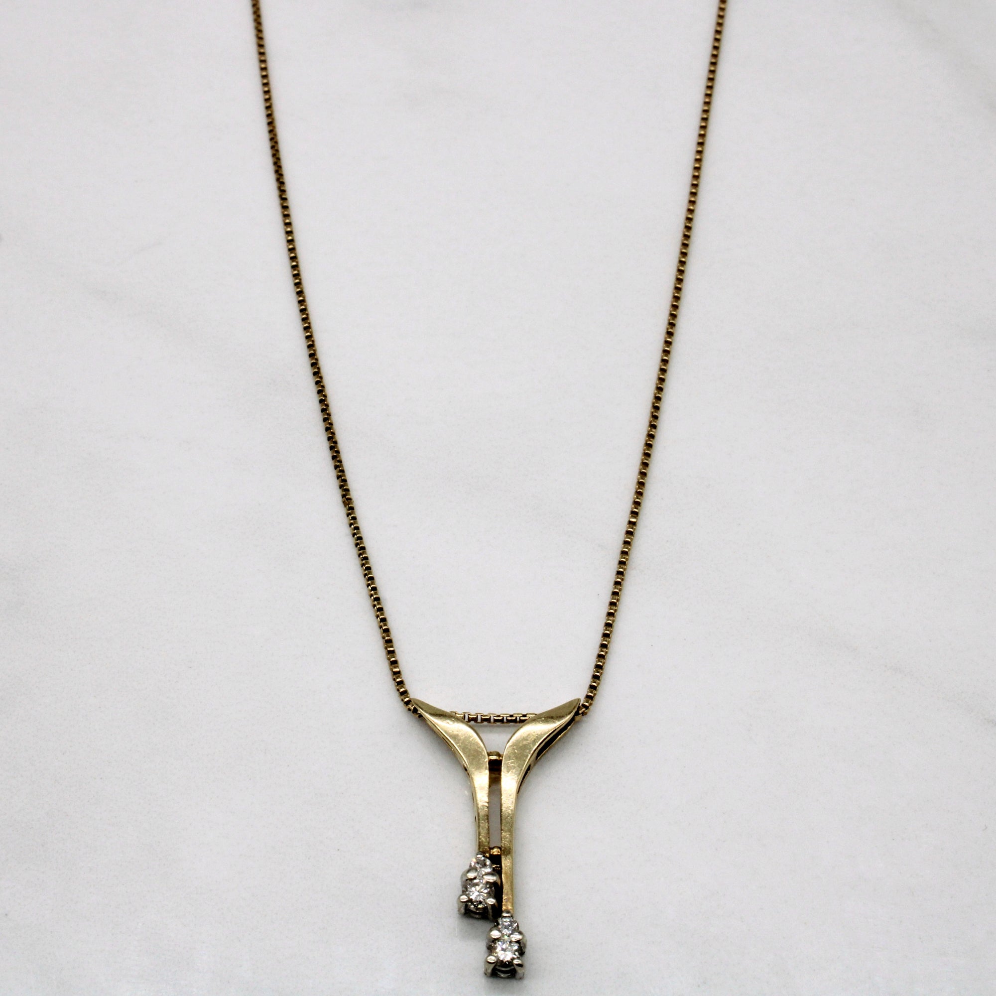 Diamond Pendant & Necklace | 0.14ctw | 20