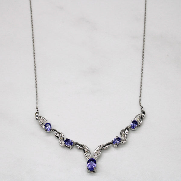 Tanzanite & Diamond Necklace | 1.00ctw, 0.03ctw | 19
