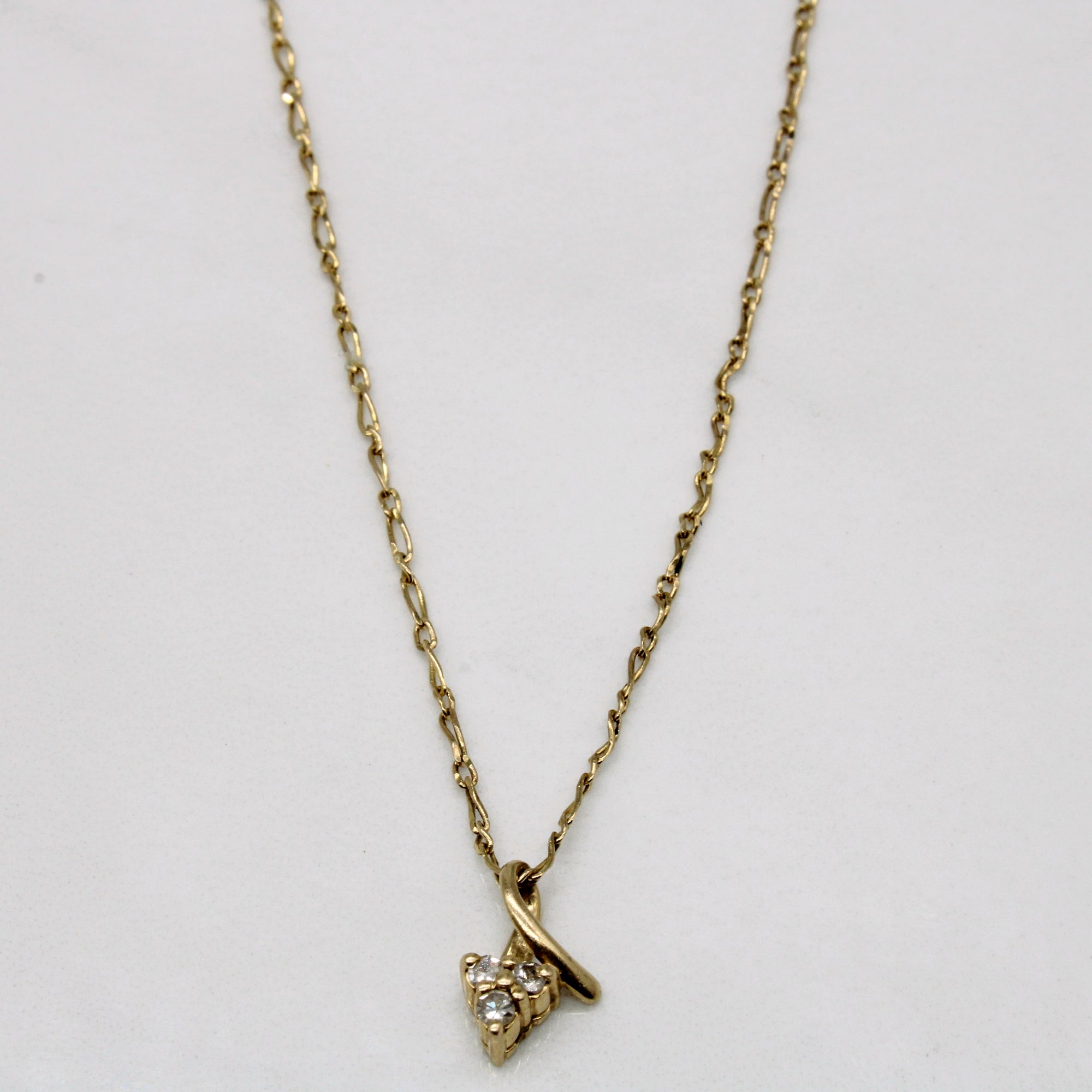 Diamond Pendant & Necklace | 0.06ctw | 17