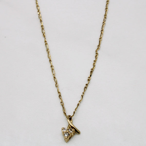 Diamond Pendant & Necklace | 0.06ctw | 17