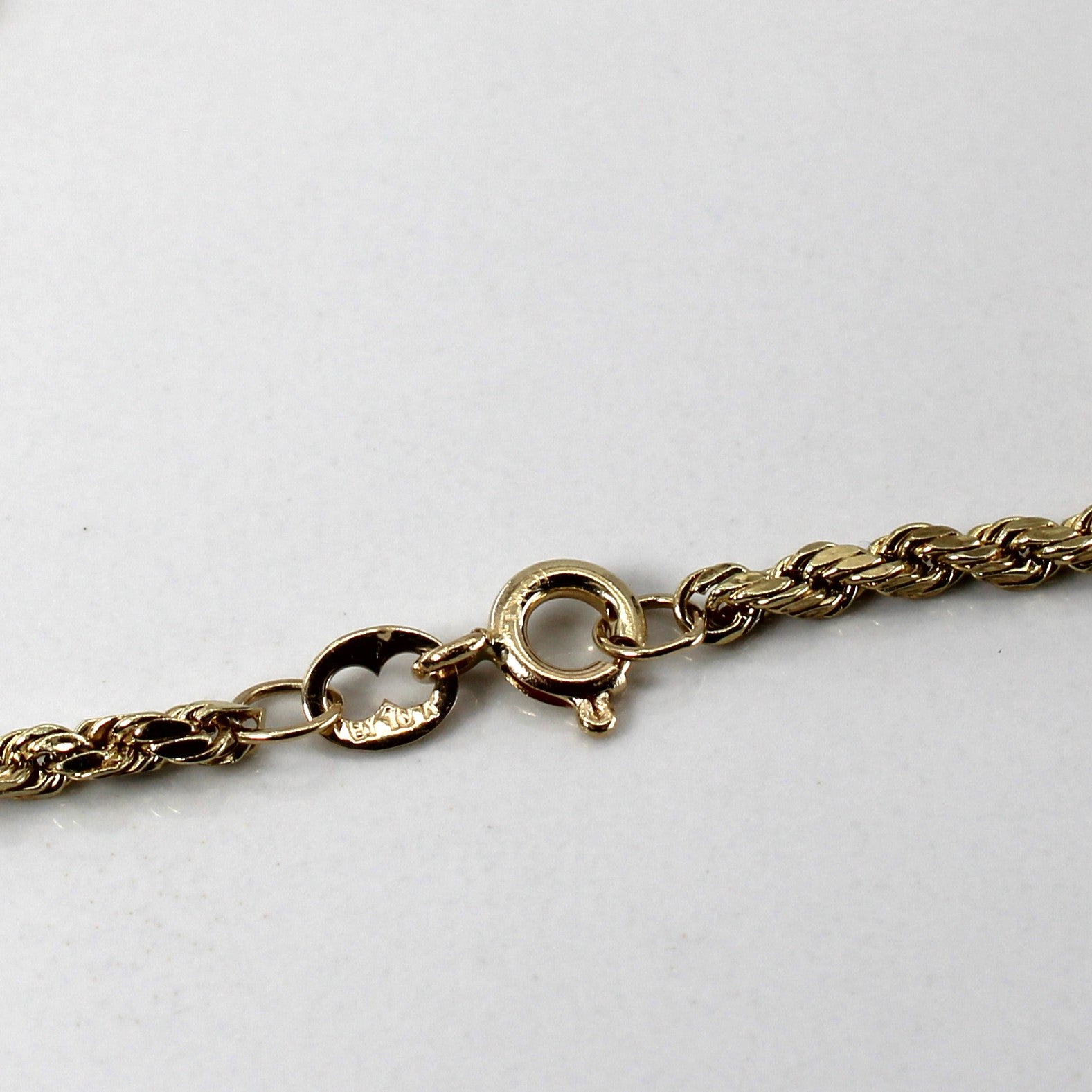 Yellow Gold Rope Chain Bracelet | 7