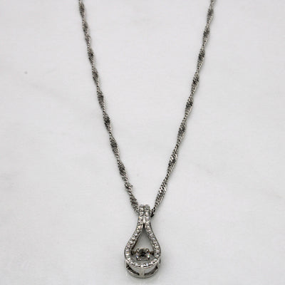 Floating Diamond Pendant & Necklace | 0.25ctw | 18