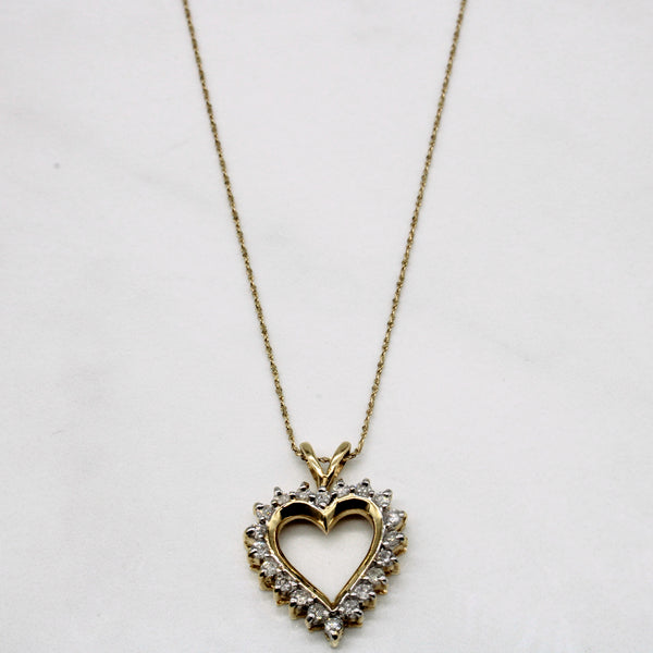 Diamond Heart Pendant & Necklace | 0.50ctw | 20