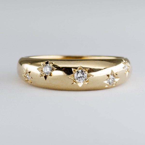 '100 Ways x Oirea Studio' Starburst Domed Diamond Ring | 0.11ctw | SZ 6.75 |