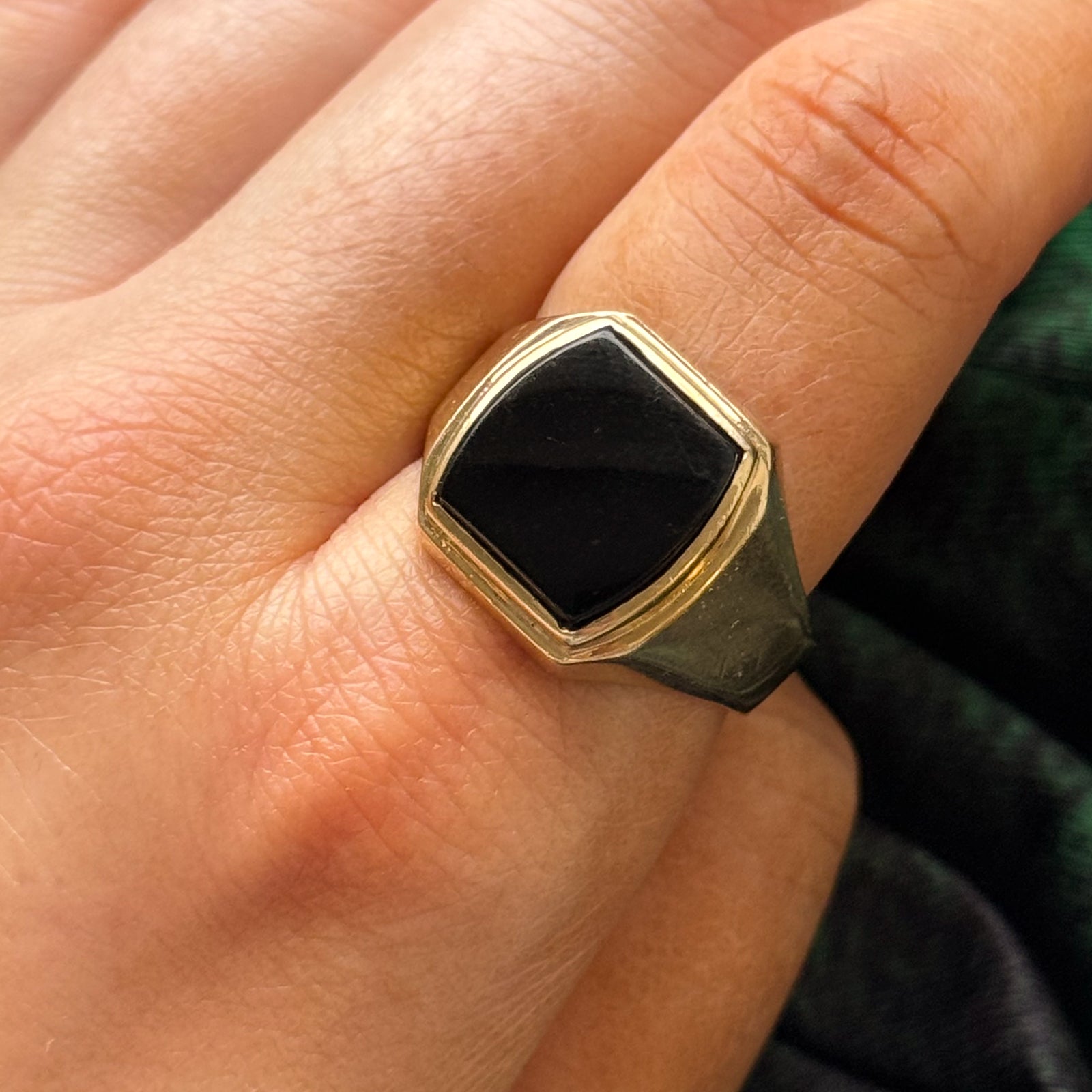 Bague en onyx | 3,00 ct | Taille 10,5 |