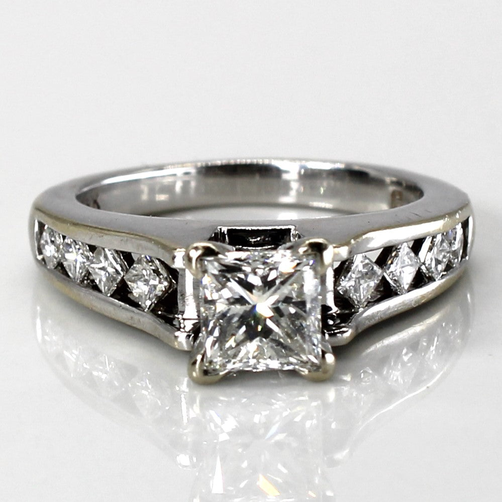 Princess Diamond with Accents Engagement Ring | 1.40ctw VS2 G/H | SZ 5 |