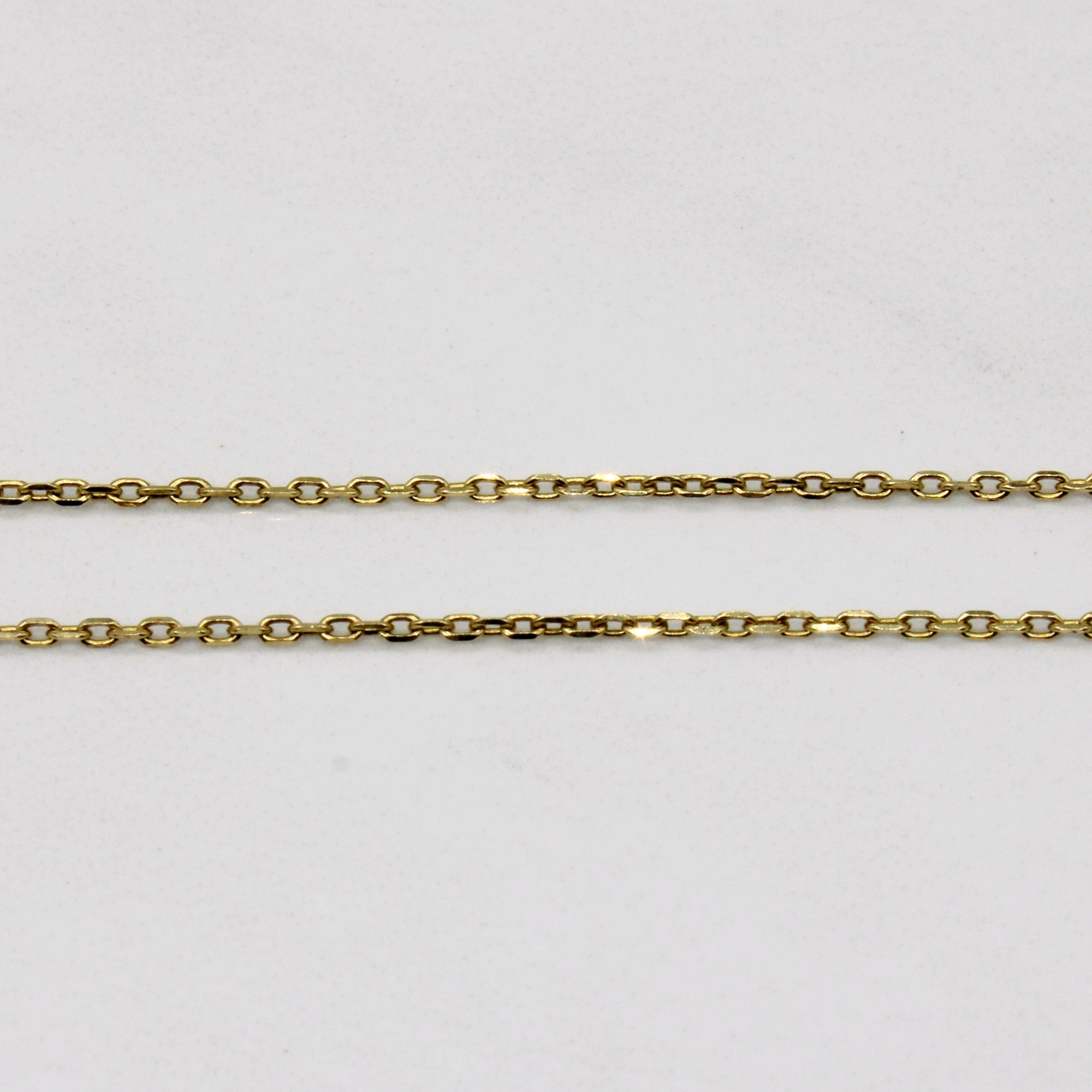 18k Yellow Gold Oval Link Chain | 17