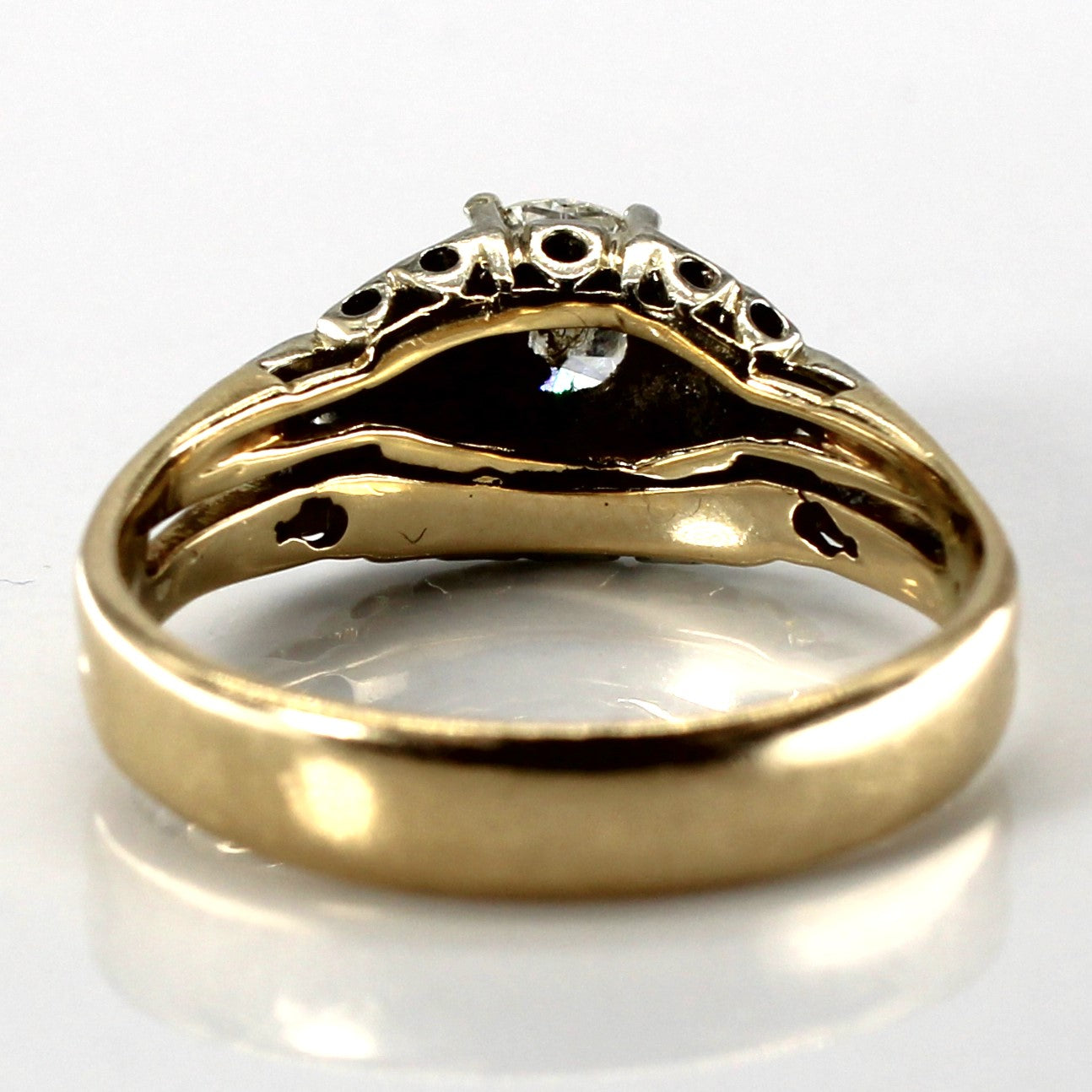 Solitaire Diamond Soldered Gold Ring | 0.67ct VS1 G/H | SZ 8.5 |