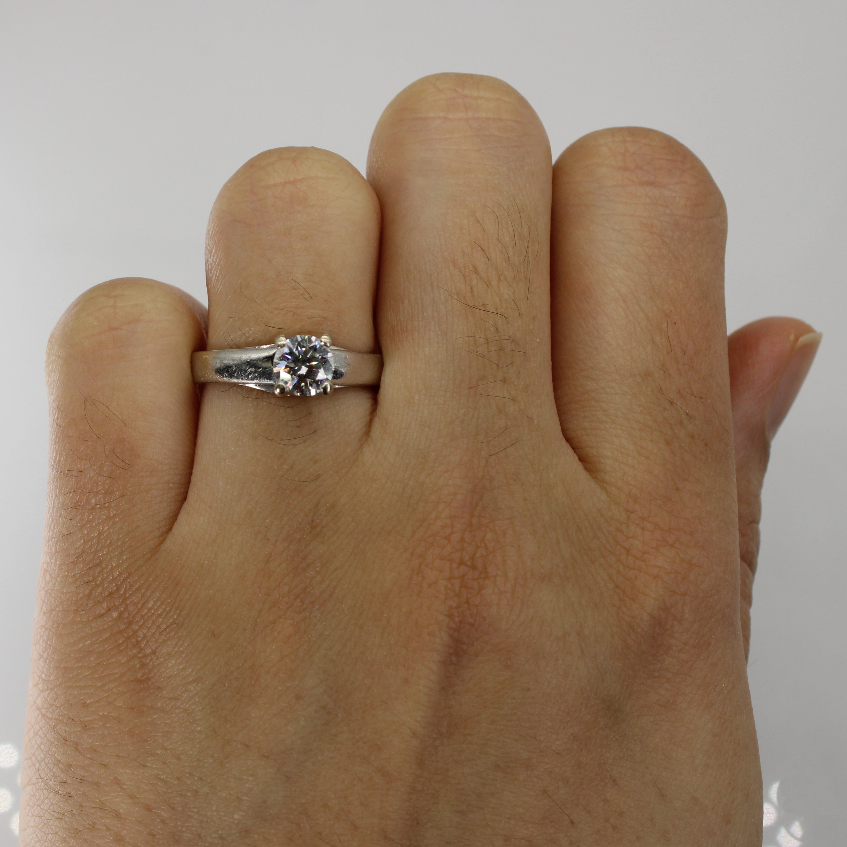 Prong Set Solitaire Canadian Diamond Ring | 0.73ct VS1 H | SZ 7 |
