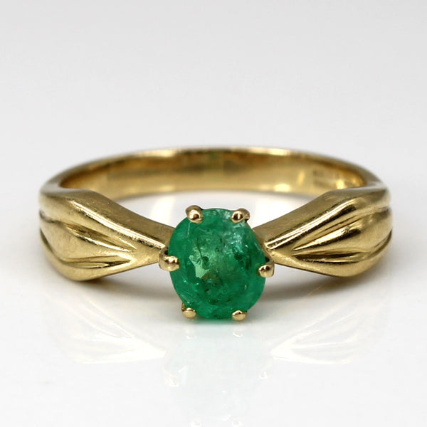 Solitaire Emerald Ring | 0.42ct | SZ 5.5 |