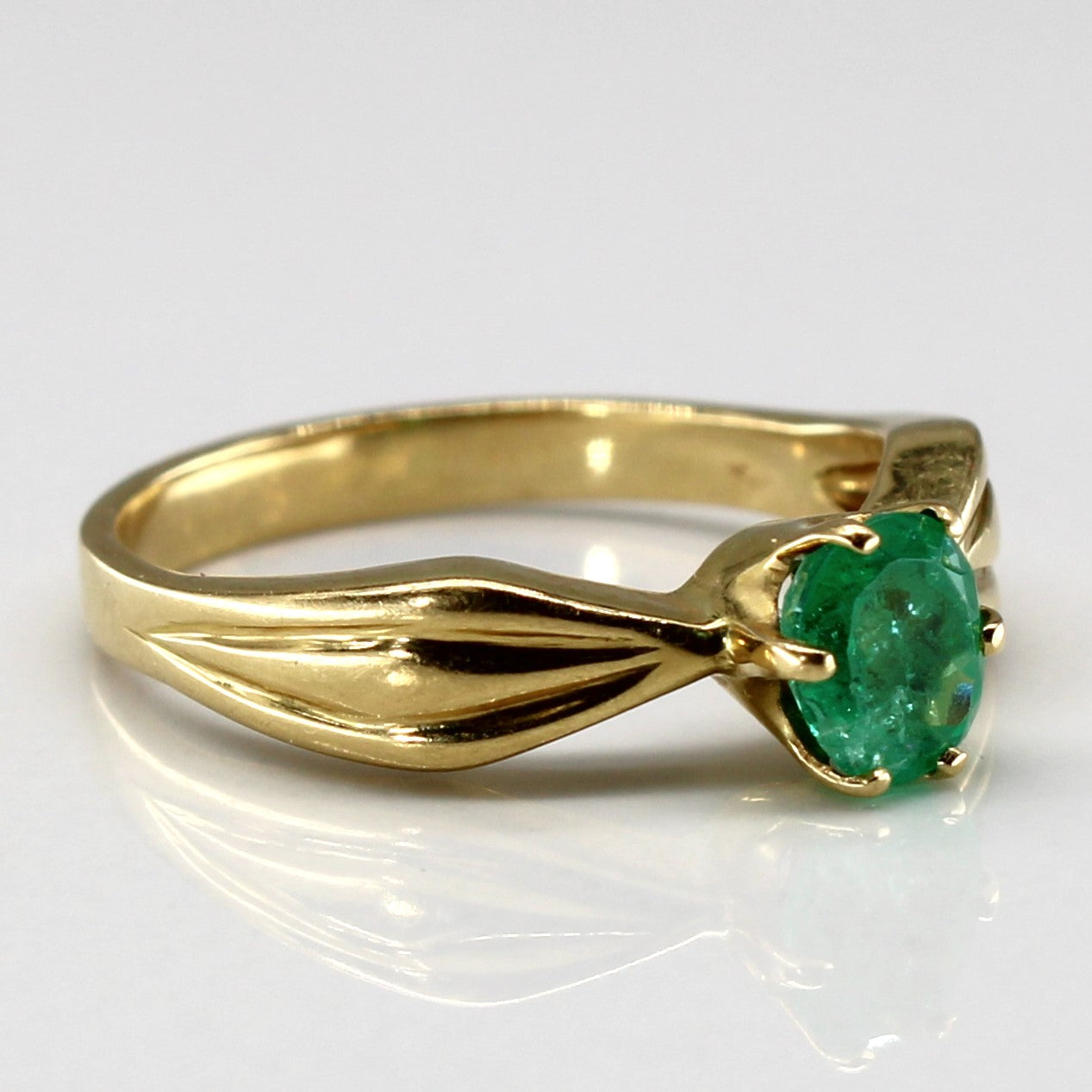 Solitaire Emerald Ring | 0.42ct | SZ 5.5 |