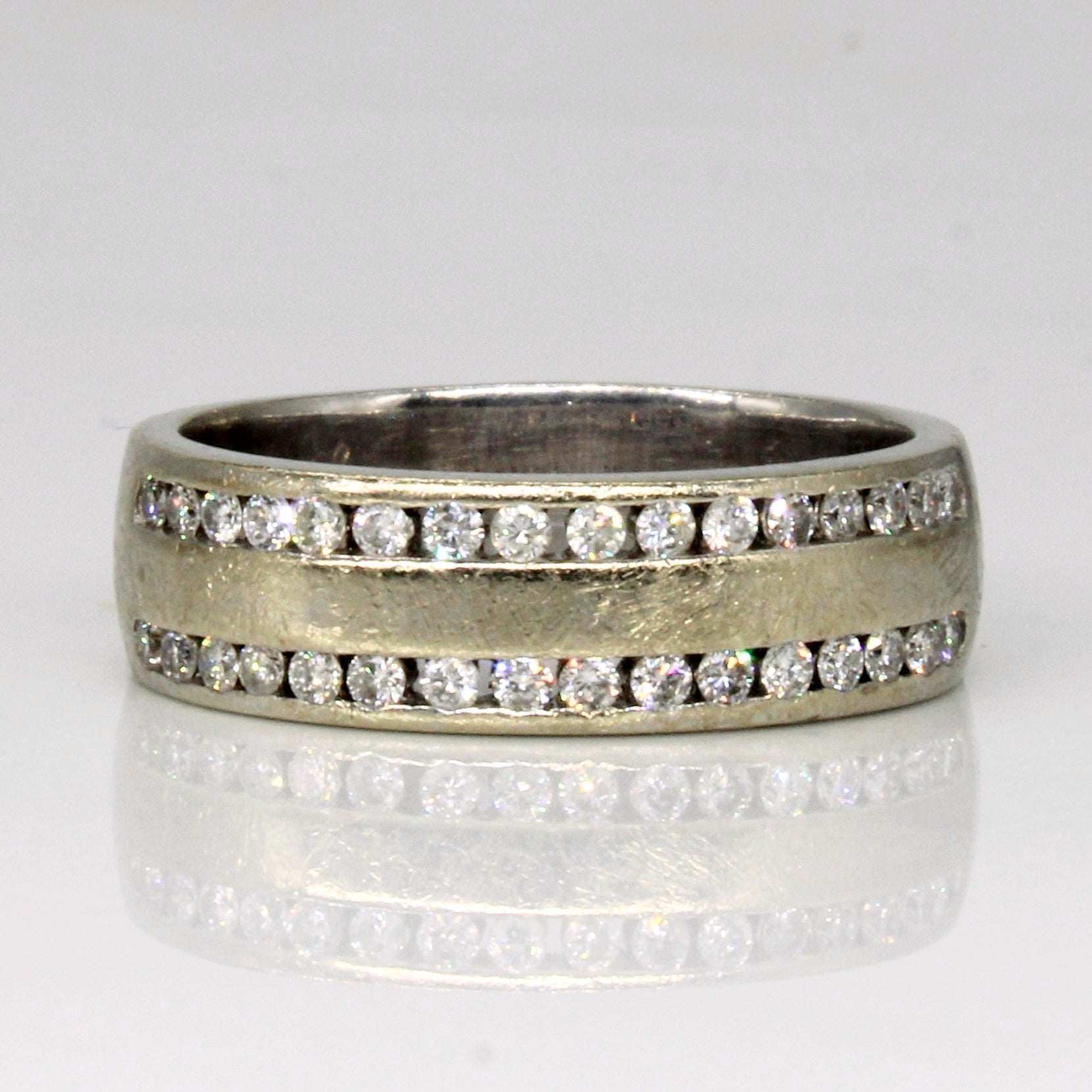 Bague sertie de diamants en canal | 0,42 ct | Taille 9 | 
