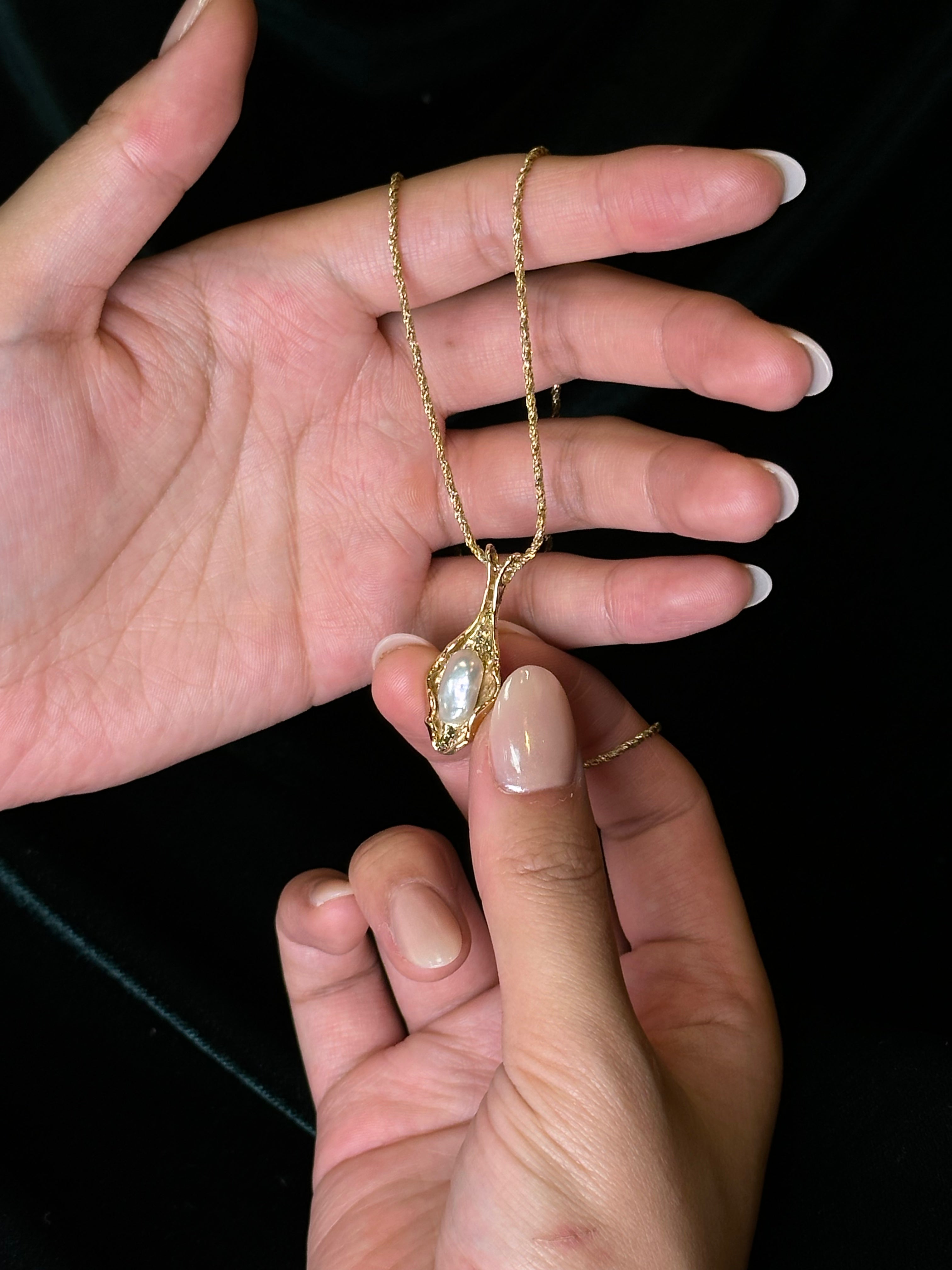 Baroque Cultured Pearl Necklace | 1.60ct | 17.50" |