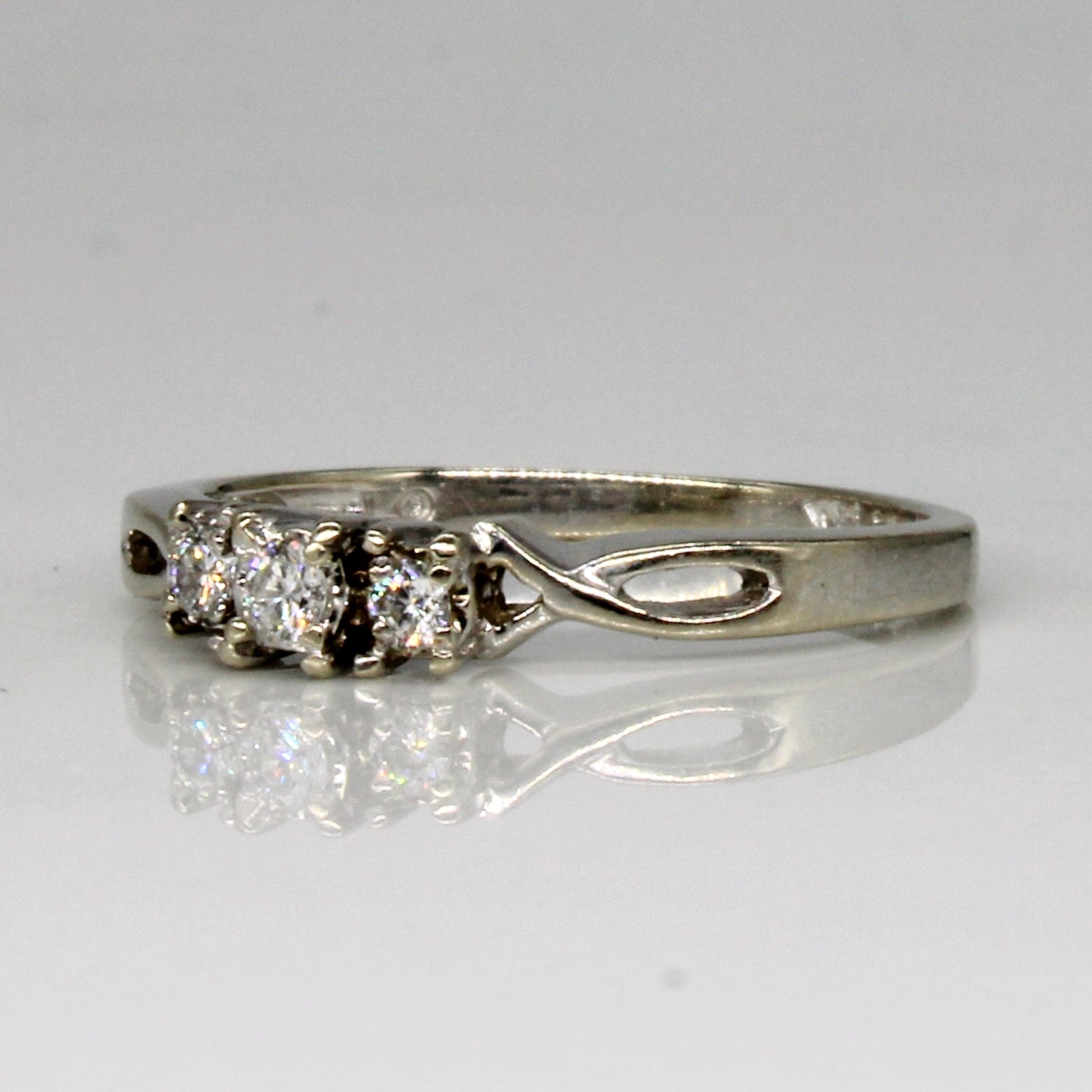 Three Stone Diamond Ring | 0.11ctw | SZ 6.5 |